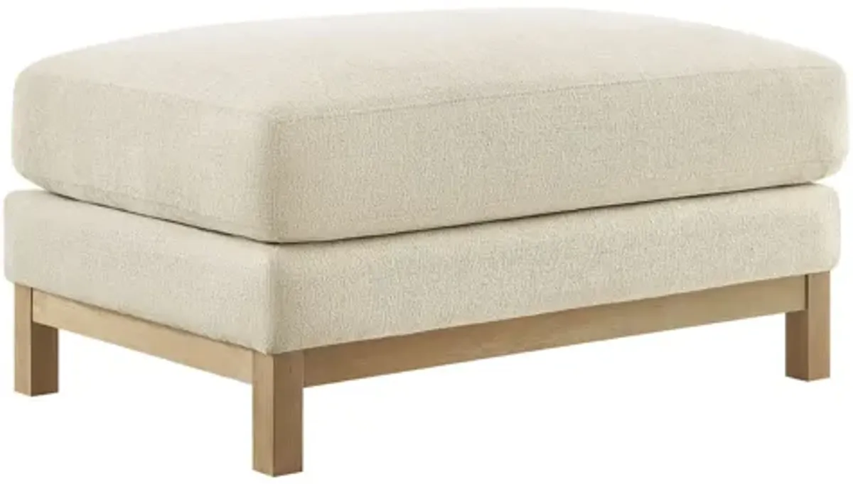 Roscoe Ivory Ottoman by Modway