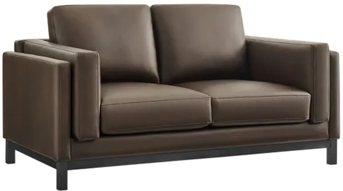 Roscoe 63" Espresso Loveseat by Modway