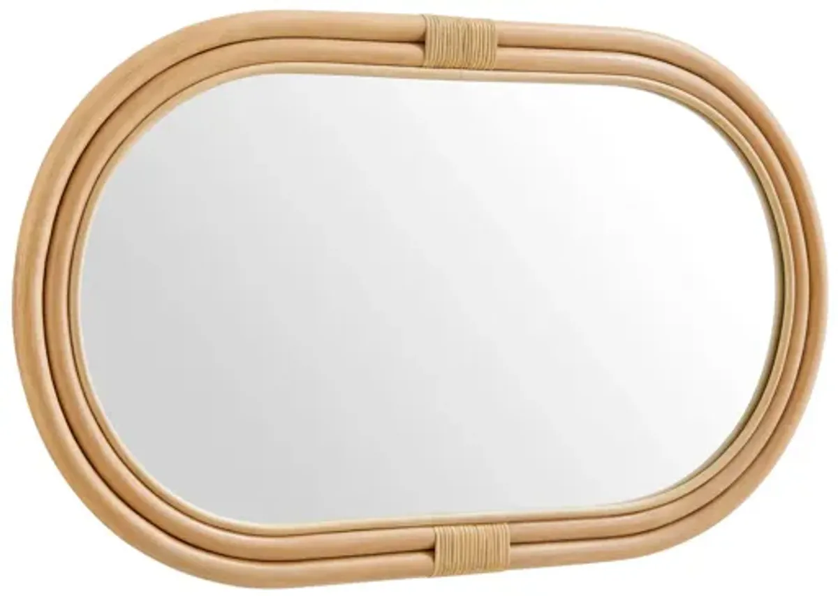Corsica Oval Rattan Wall Mirror by Modway