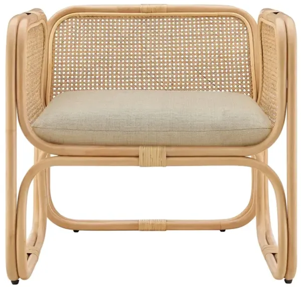 Ellis Natural Rattan Accent Armchair by Modway