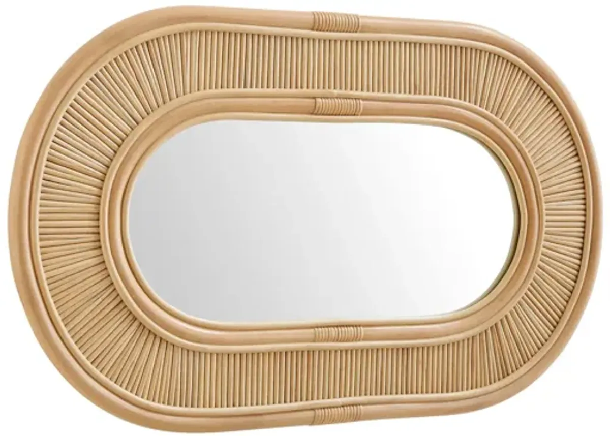 Sovana Oval Rattan Wall Mirror by Modway