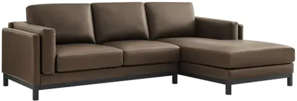 Roscoe Right-Facing Espresso Sectional Sofa with Chaise by Modway