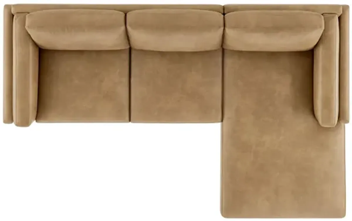Roscoe Right-Facing Toast Sectional Sofa with Chaise by Modway