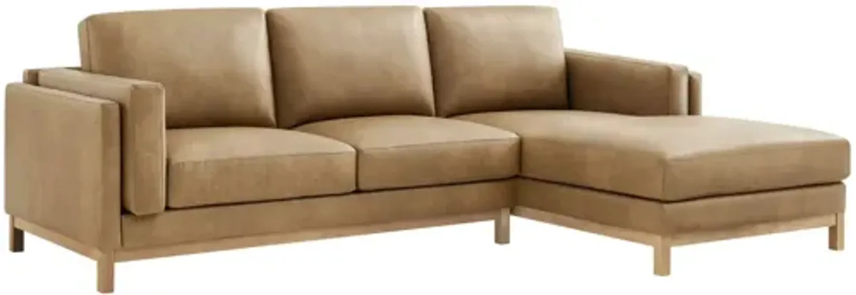 Roscoe Right-Facing Toast Sectional Sofa with Chaise by Modway