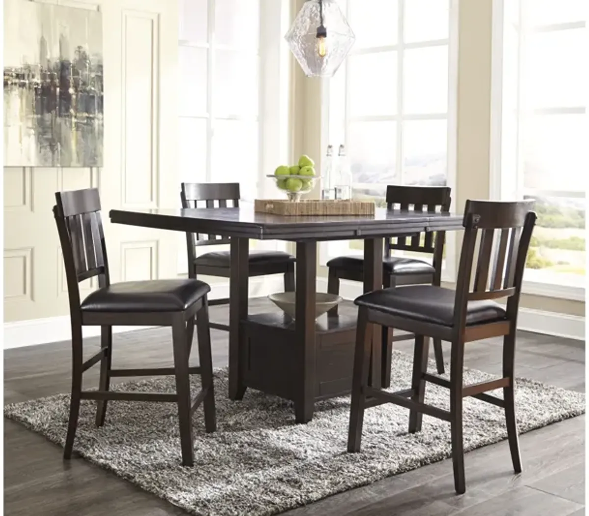 Haddigan 5-Piece Counter Height Dining Set