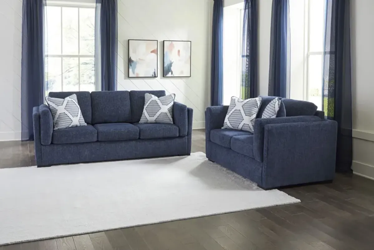 Evansley 4-Piece Navy Living Room Set