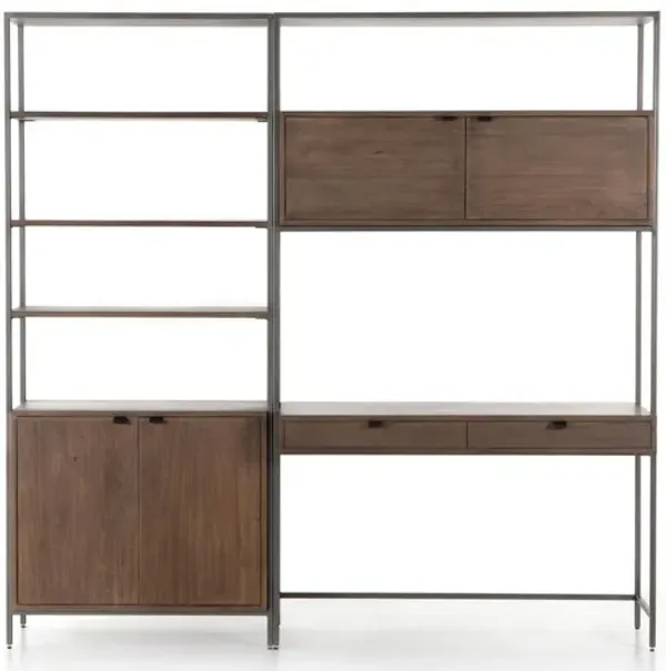 Trey Modular Wall Desk+ 1 Bookcase
