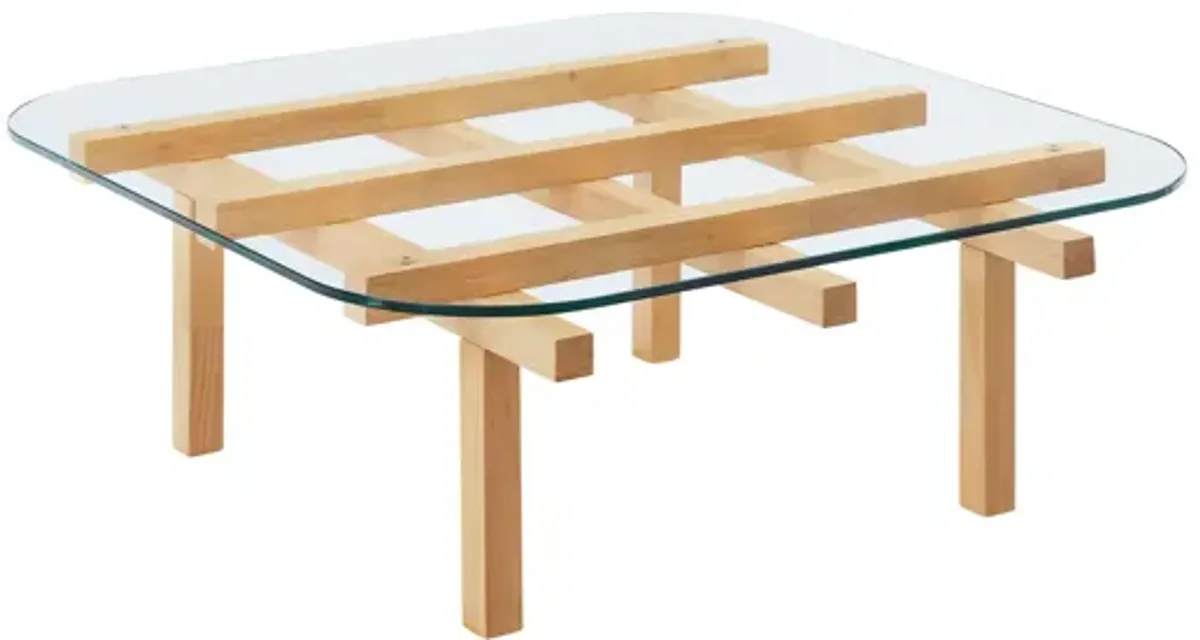 Isby 35 Inch Tempered Glass Coffee Table by Modway