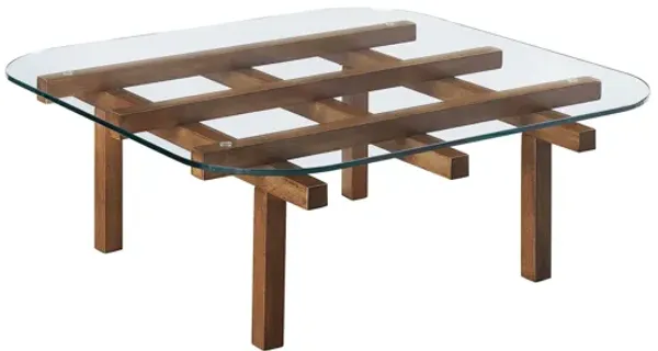 Isby 35 Inch Tempered Glass Coffee Table by Modway
