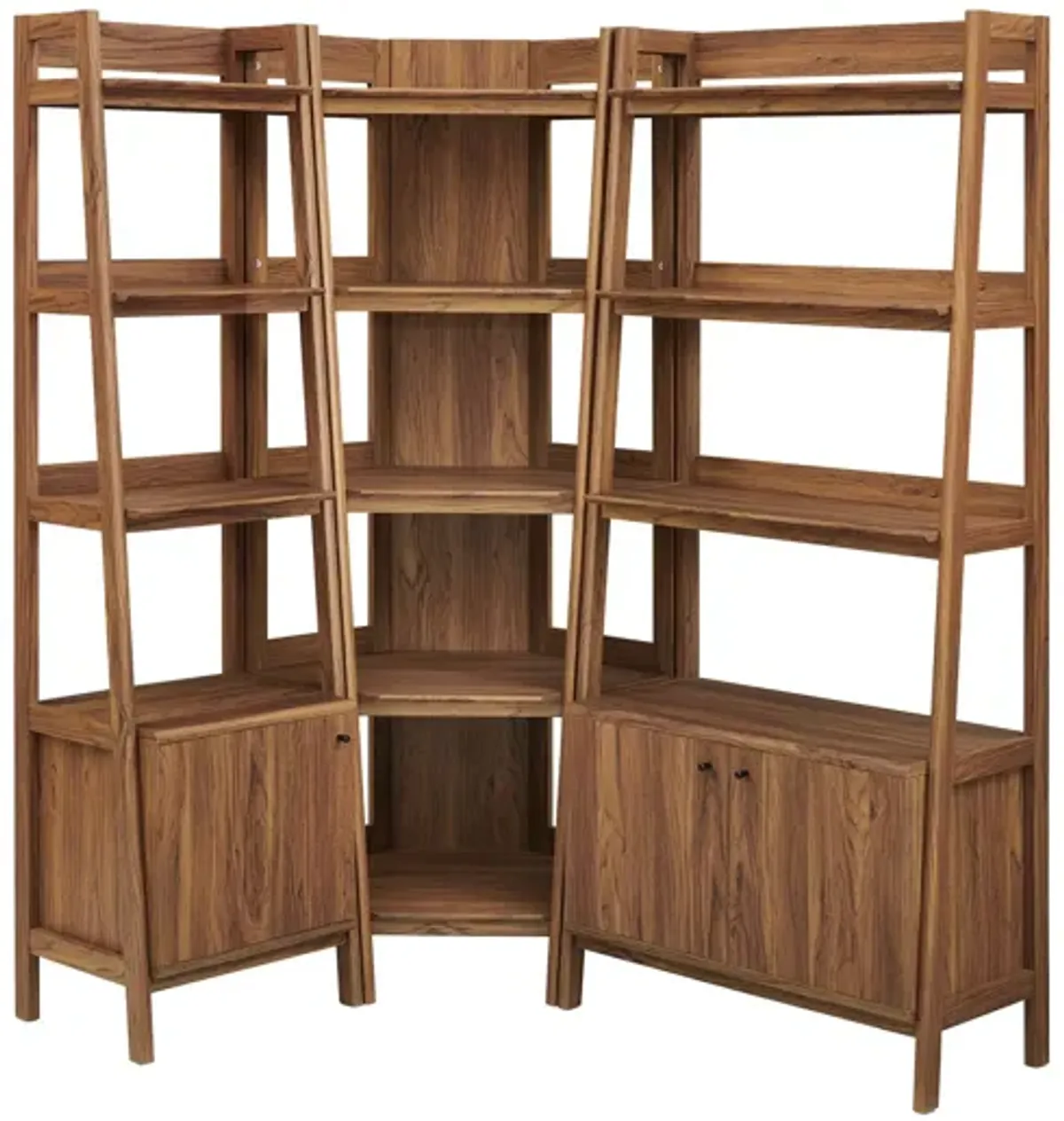 Bixby 3 Piece Corner Bookshelf Set With Wide and Narrow Bookshelves by Modway