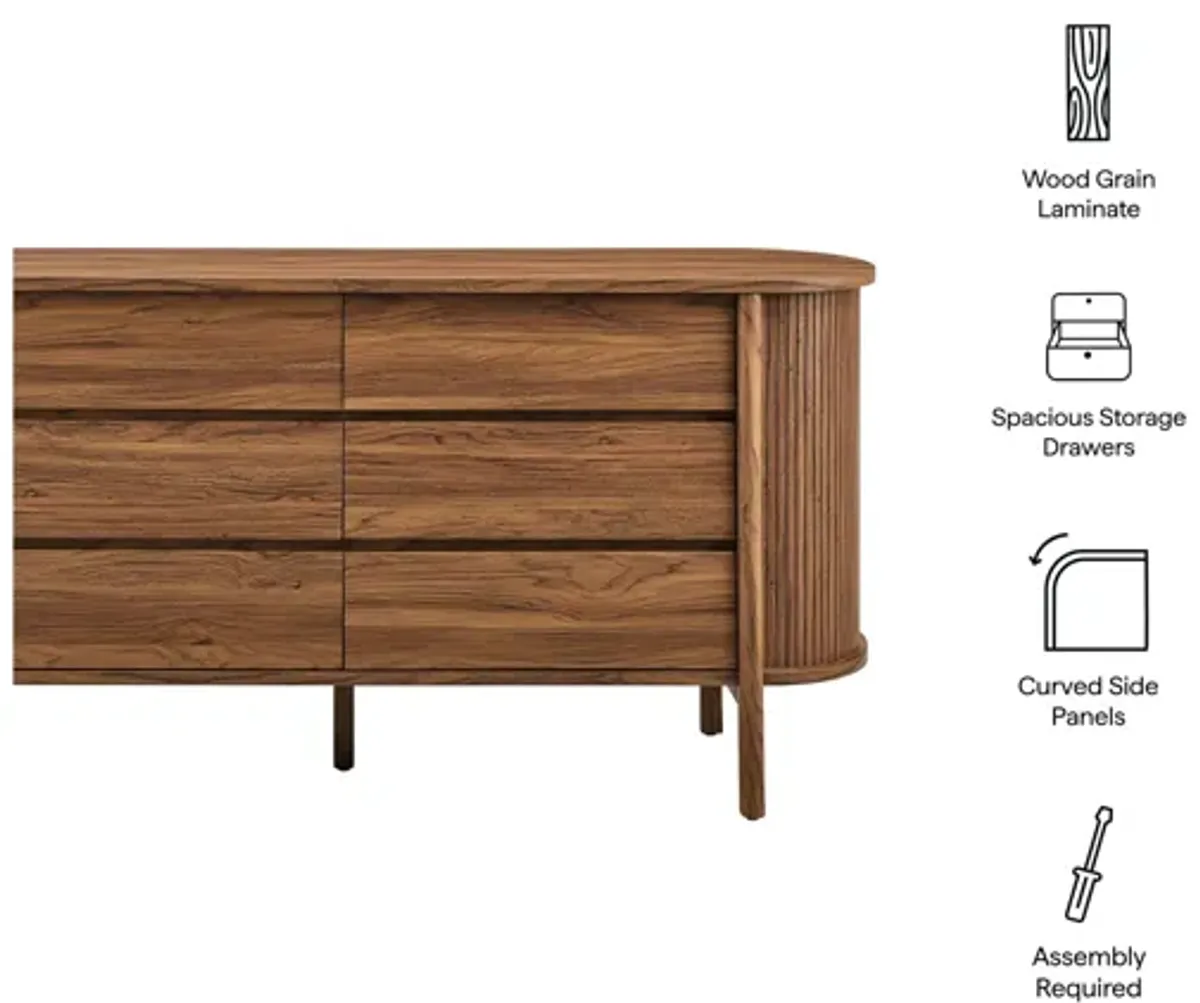 Cadence 6-Drawer Curved Dresser by Modway