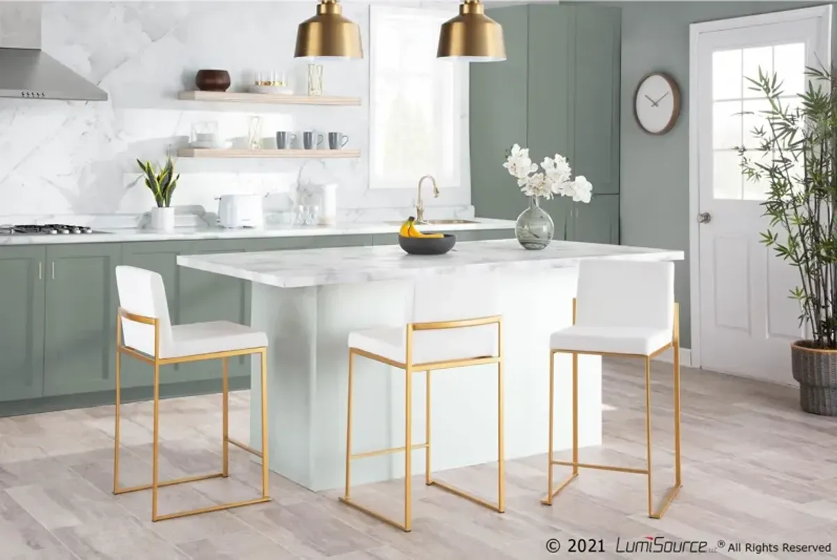Fuji High Back Counter Stool By LumiSource - Set of 2