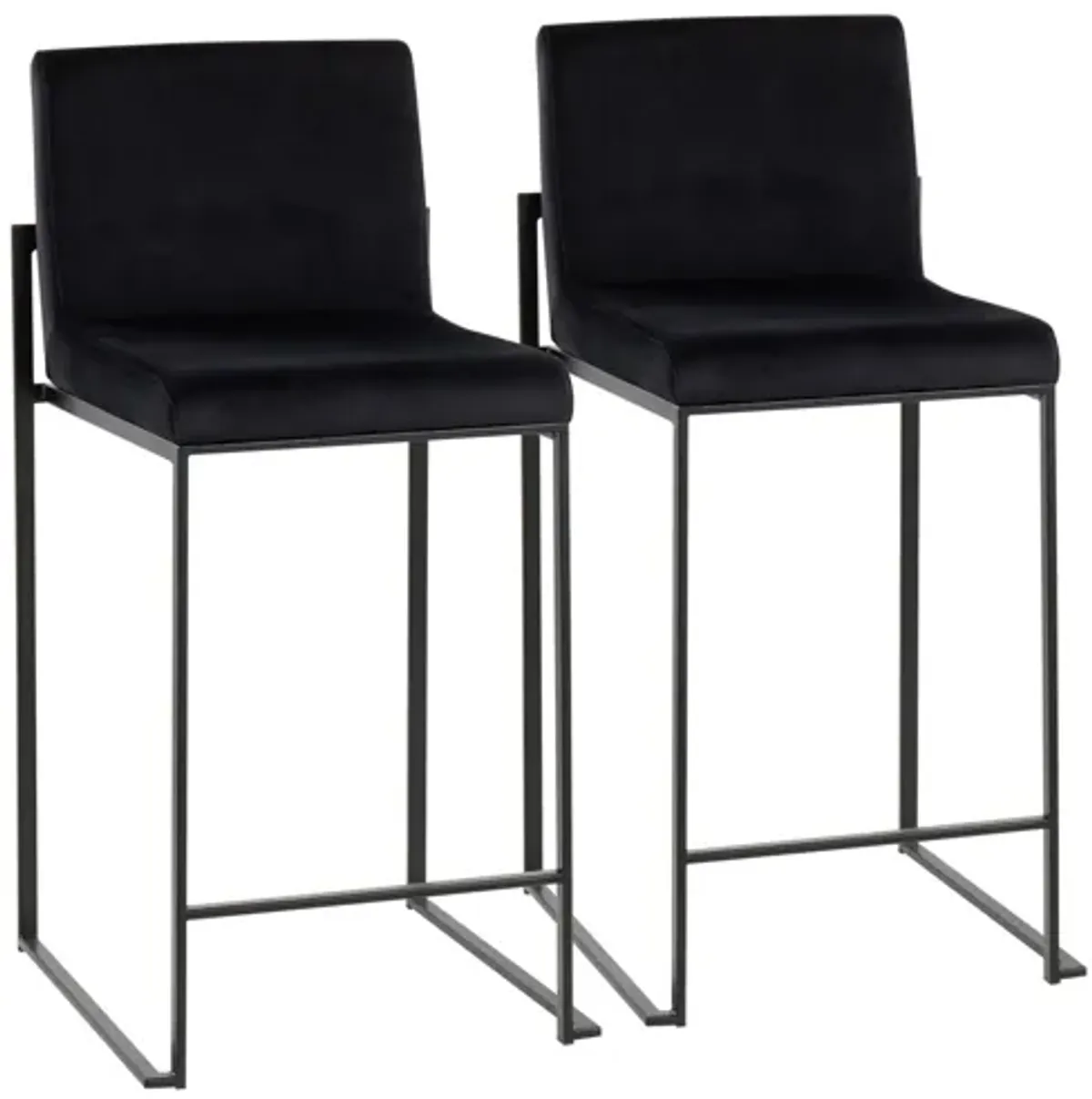 Fuji High Back Counter Stool By LumiSource - Set of 2