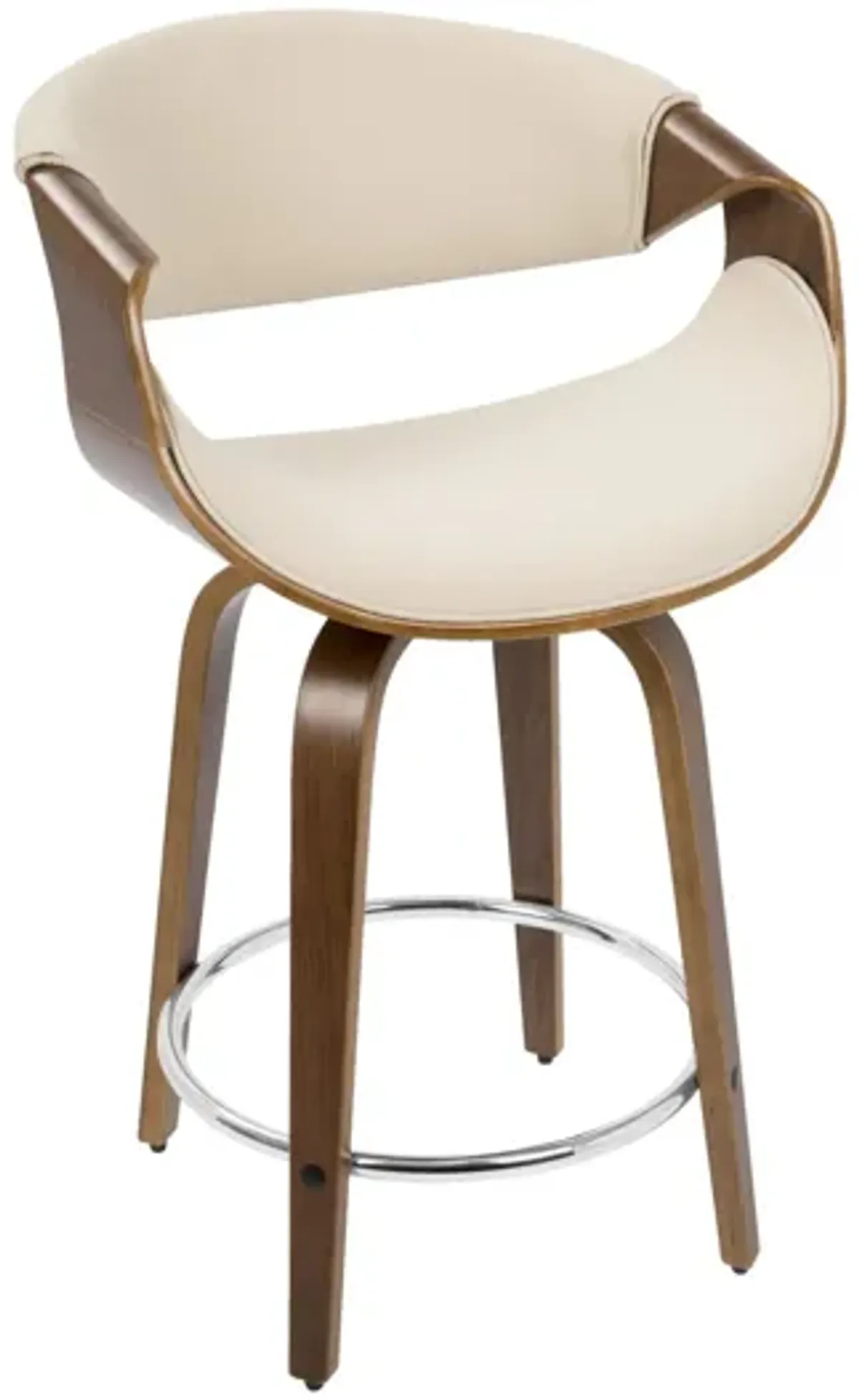 Curvini 24" Fixed-Height Counter Stool By LumiSource - Set of 2