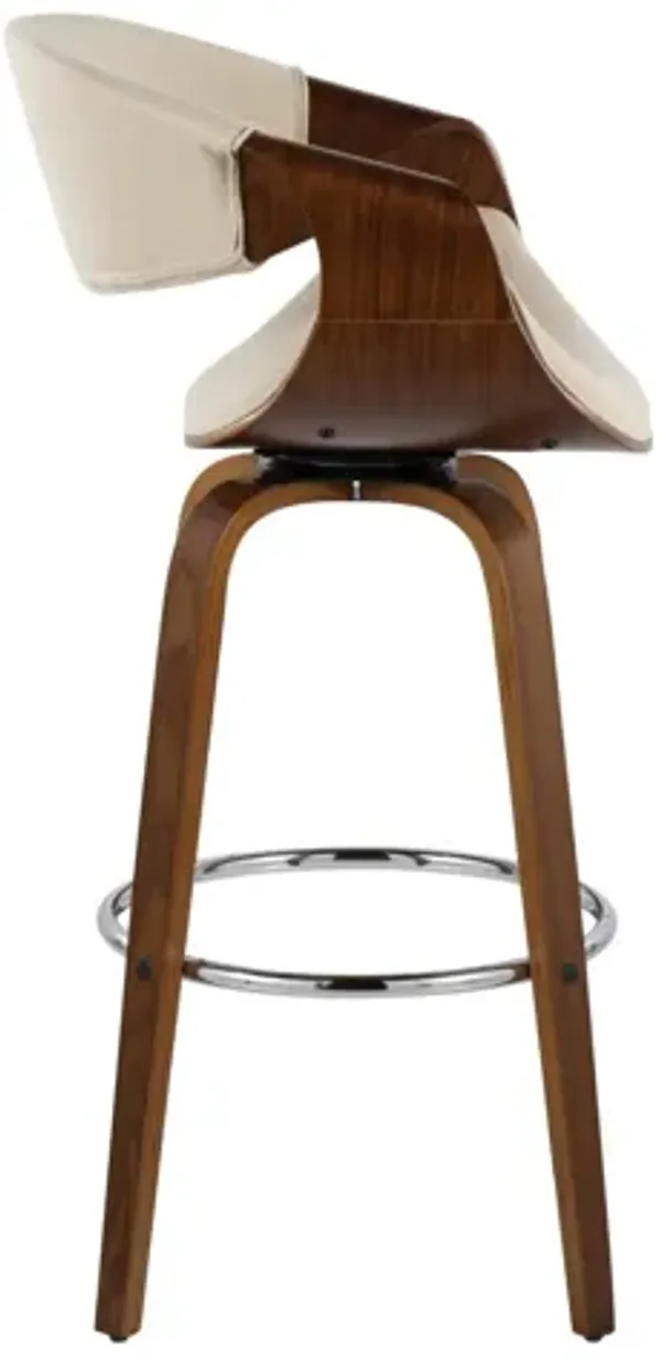 Curvini 30" Fixed Height Barstool By LumiSource - Set of 2