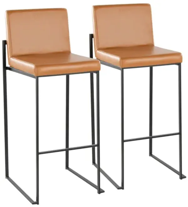 Fuji 30" High Back Barstool By LumiSource - Set of 2