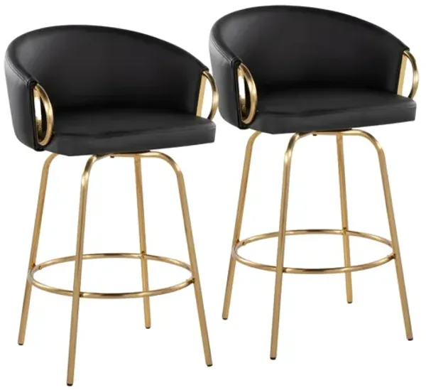 Claire 26" Fixed-Height Counter Stool By LumiSource - Set of 2