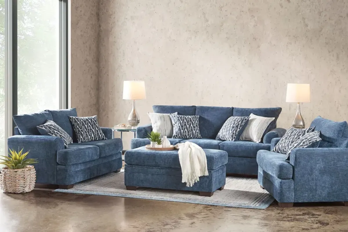 Fisher Blue Sofa