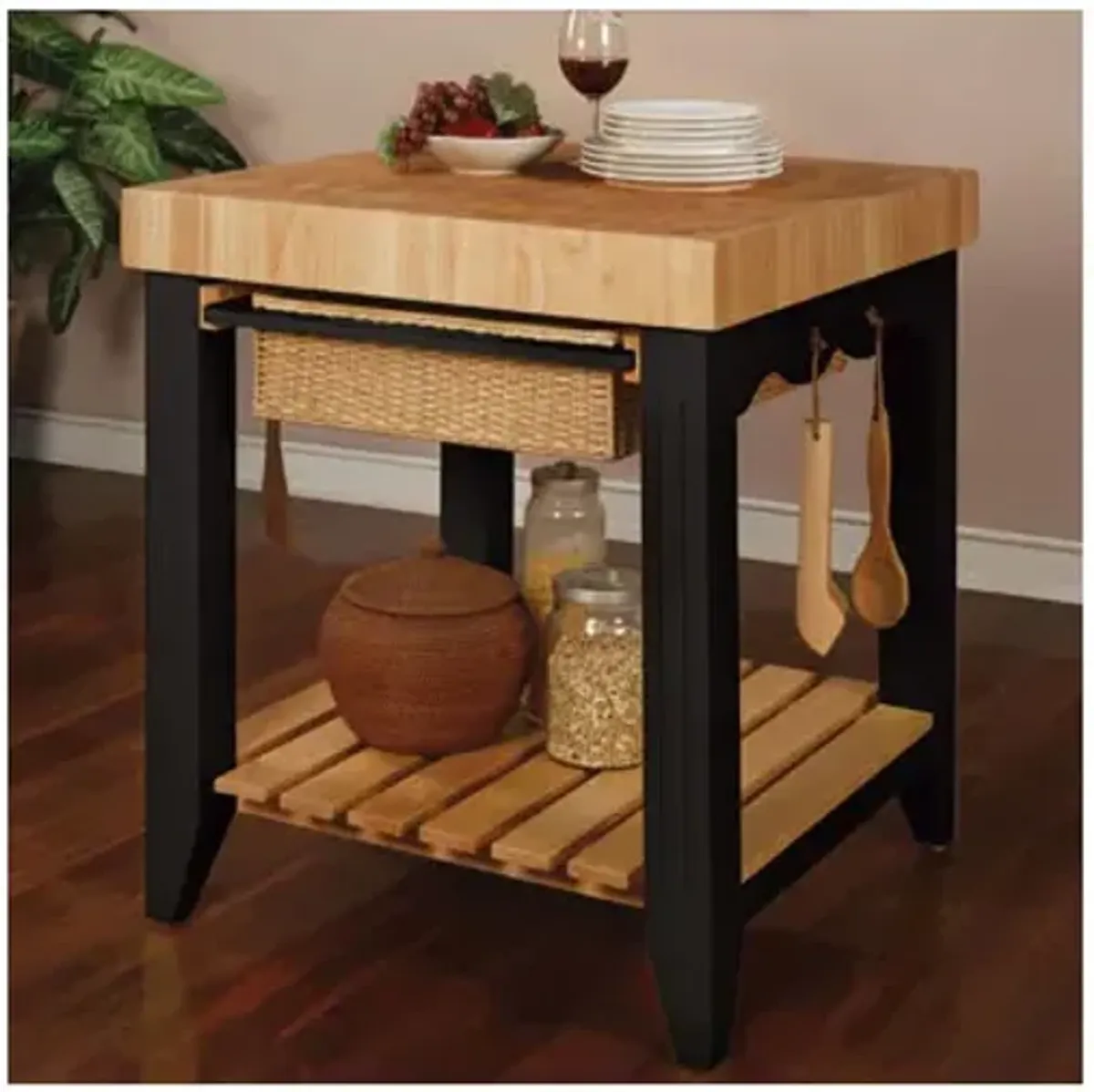 Color Story Butcher Block Kitchen Island