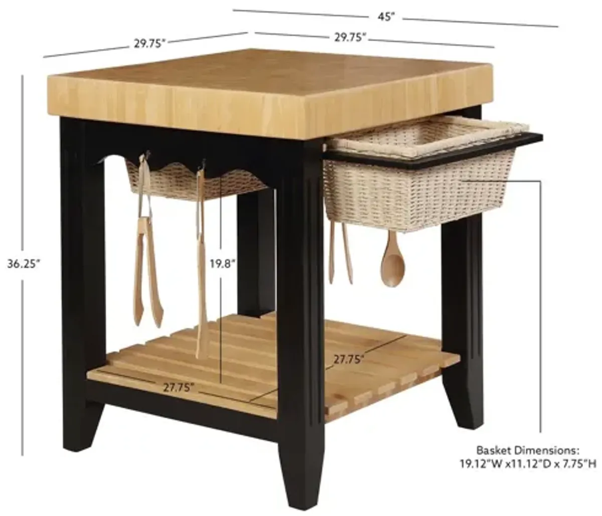 Color Story Butcher Block Kitchen Island