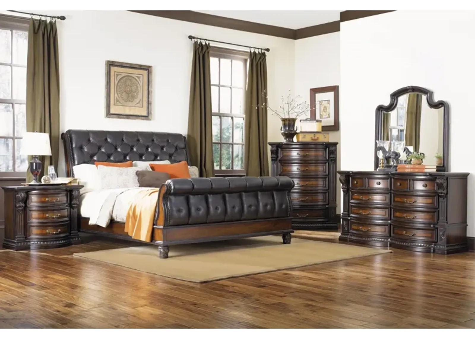 Cabernet 5-Piece Queen Sleigh Bedroom Set