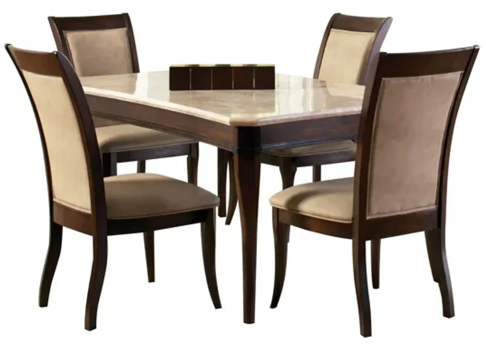 Marseille Dining Table + 4 Side Chairs