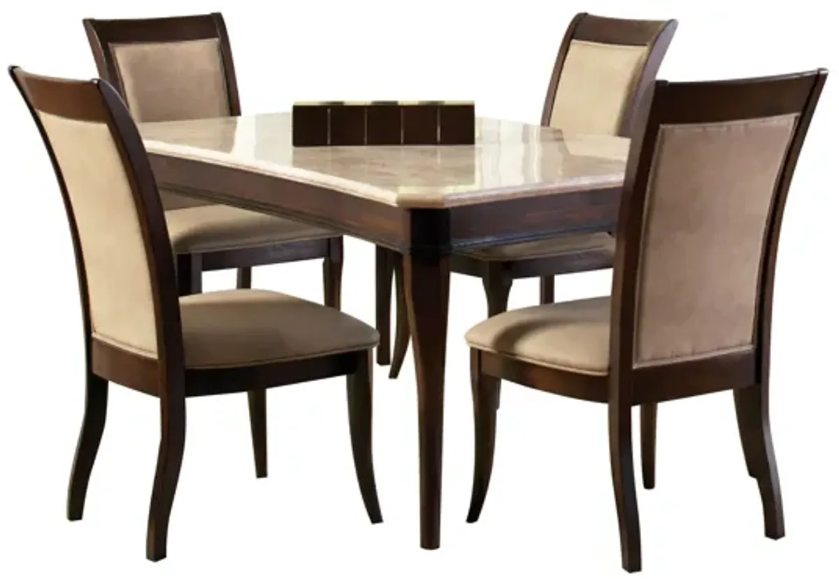 Marseille Dining Table + 4 Side Chairs