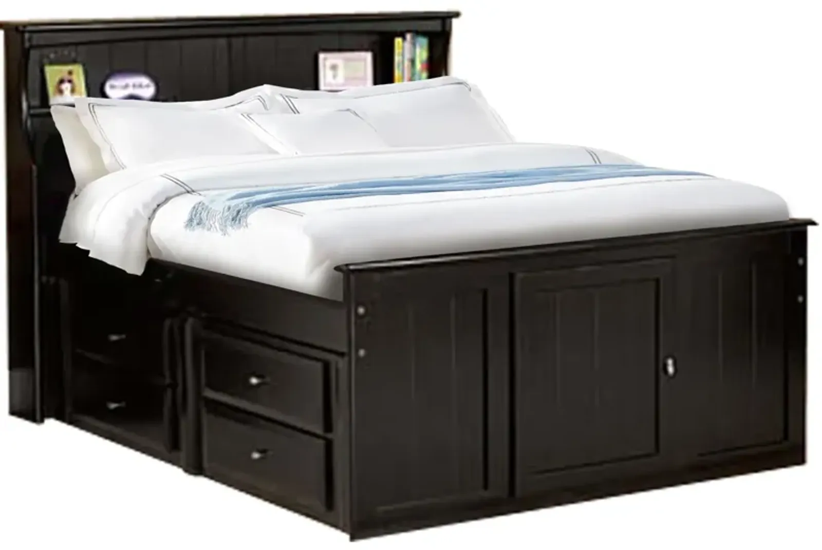 Laguna Black Twin Bookcase Bed