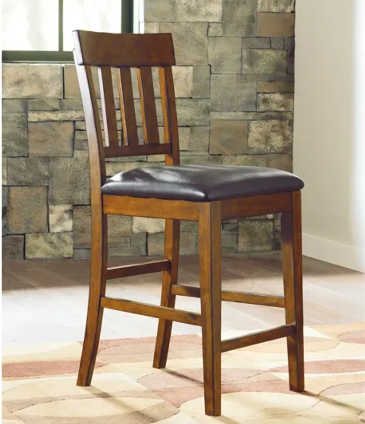 Ralene Upholstered Barstools in Dark Brown Set of 2 by Ashley