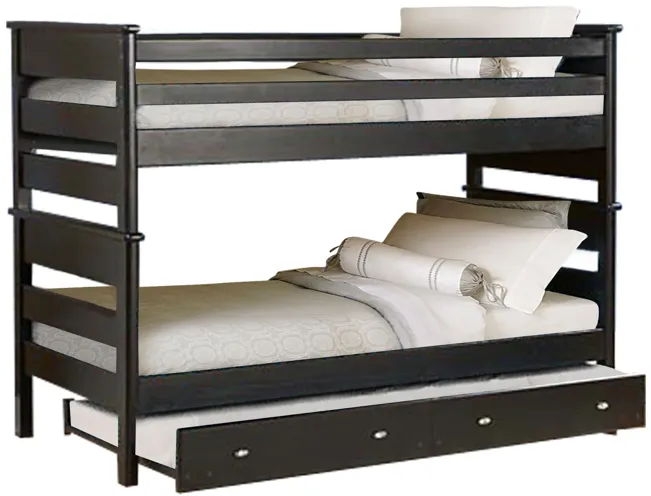 Laguna Black Twin-Over-Twin Bunk Bed