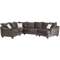 Cosmo 3-Piece Sectional with Right Arm Facing Cuddler Chaise