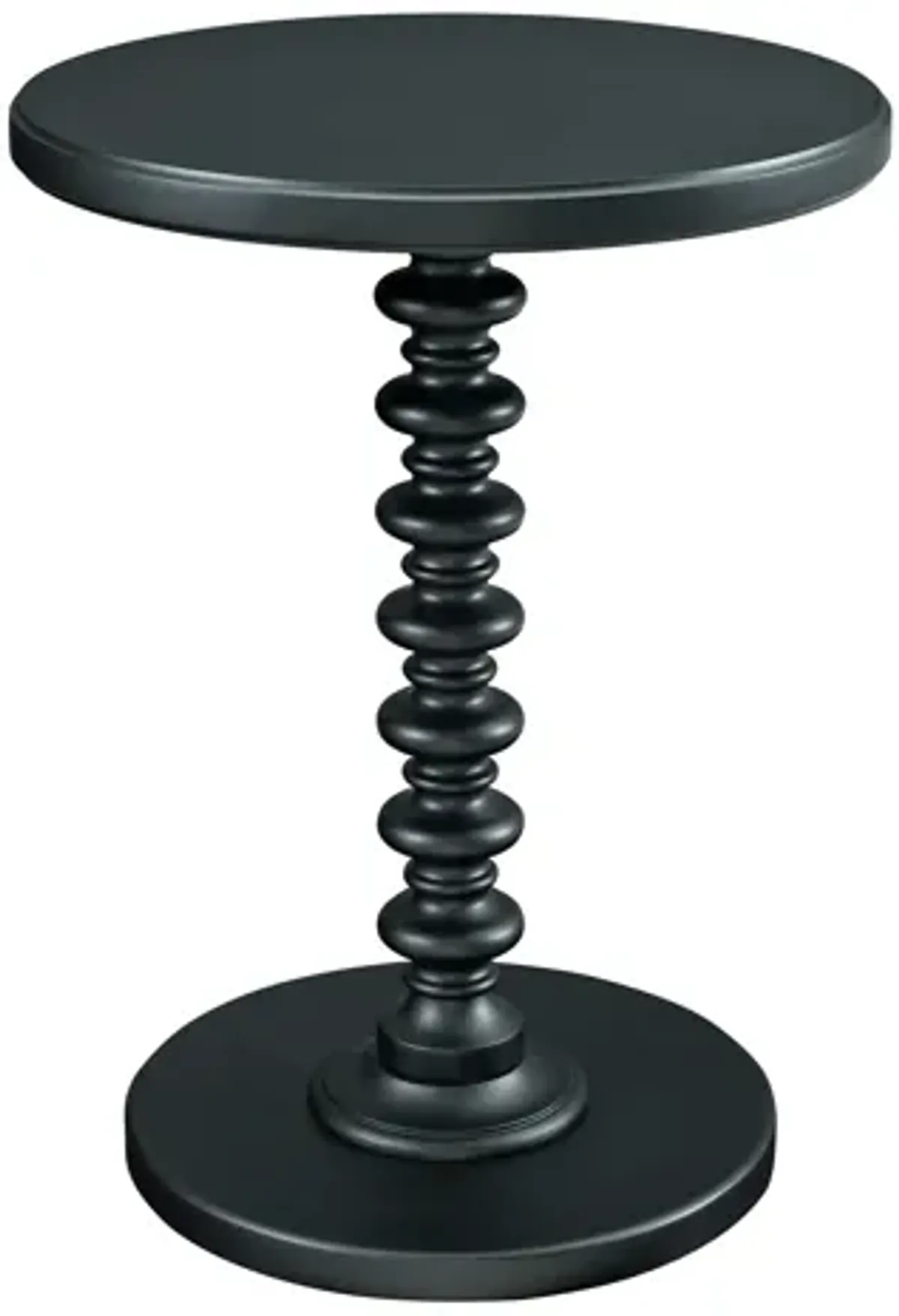 Black Round Spindle Table