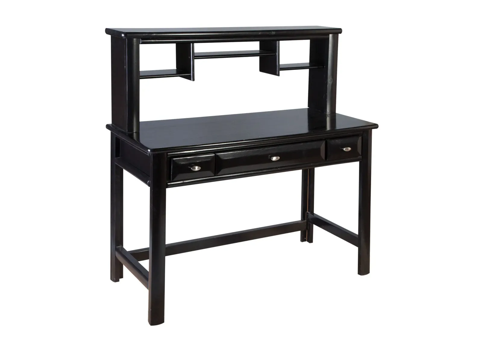 Laguna Black Desk + Hutch