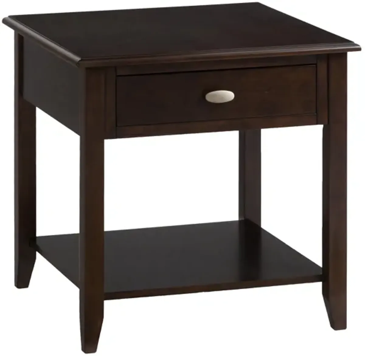 Merlot Square End Table