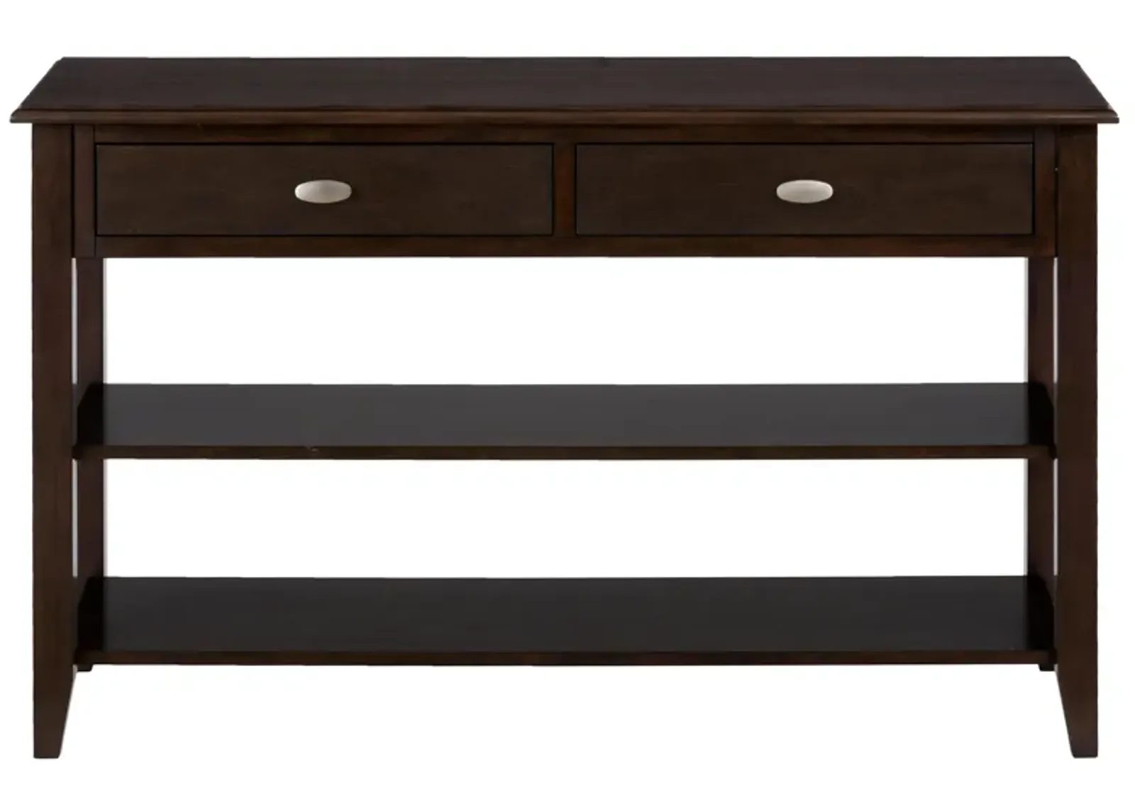 Merlot Sofa Table with Shelves