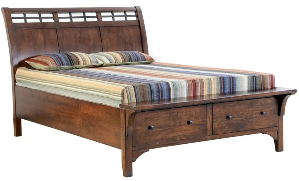 Whistler Solid Mango King Storage Bed