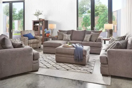 Lynwood Sofa Chaise with Movable Ottoman