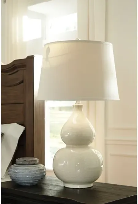 Saffi Cream Ceramic Table Lamp by Ashley