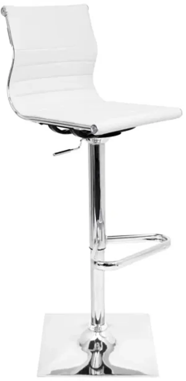Master White Bar Stool by LumiSource