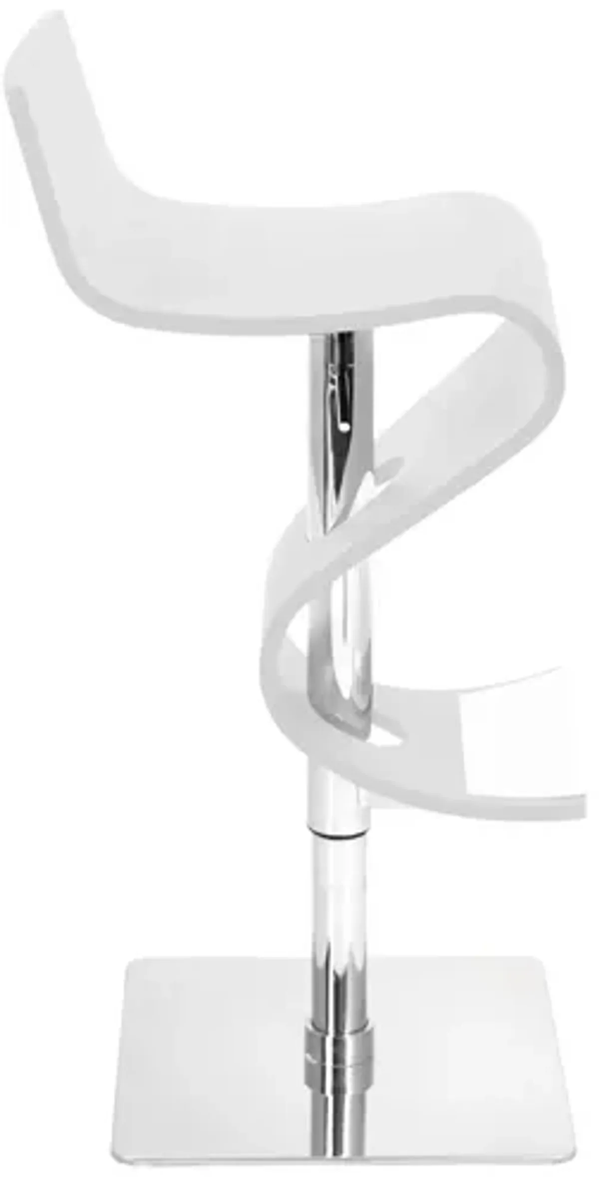 Viva White Bent Wood Bar Stool by LumiSource