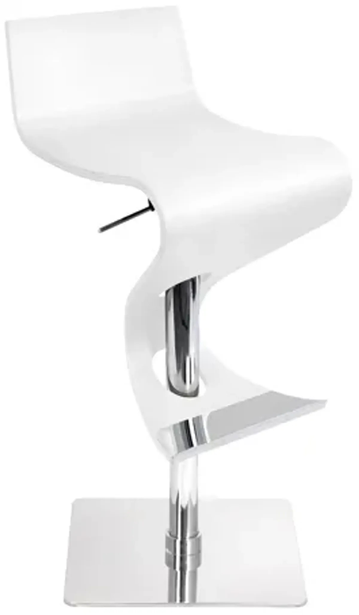 Viva White Bent Wood Bar Stool by LumiSource