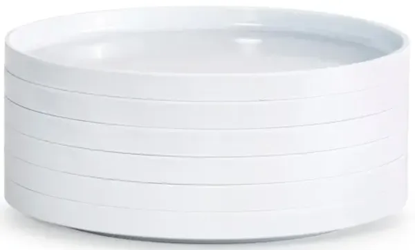Max 9.75" Stackable Dinner Plates - Vignelli - Heller USA 9.75" Maxplate - Set of 6 / White