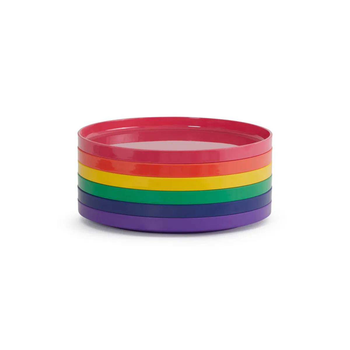 Max 9.75" Stackable Dinner Plates - Vignelli - Heller USA 9.75" Maxplate - Set of 6 / Pink