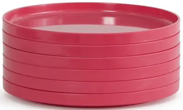 Max 9.75" Stackable Dinner Plates - Vignelli - Heller USA 9.75" Maxplate - Set of 6 / Pink