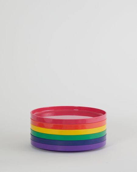 Max Dinnerware - Hellerware - Lella  Massimo Vignelli 9.75" Maxplate - Set of 6 / Rainbow