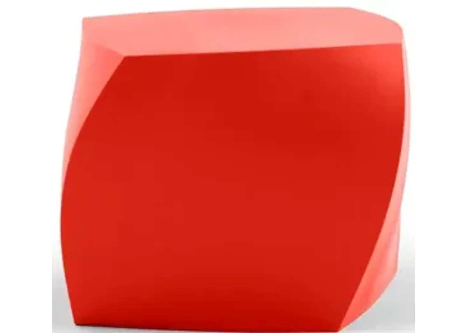 Left Twist Cube by Frank Gehry - An Iconic Architectural Masterpiece Red