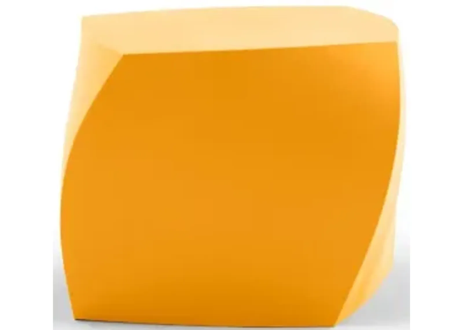 Left Twist Cube by Frank Gehry -  Yellow