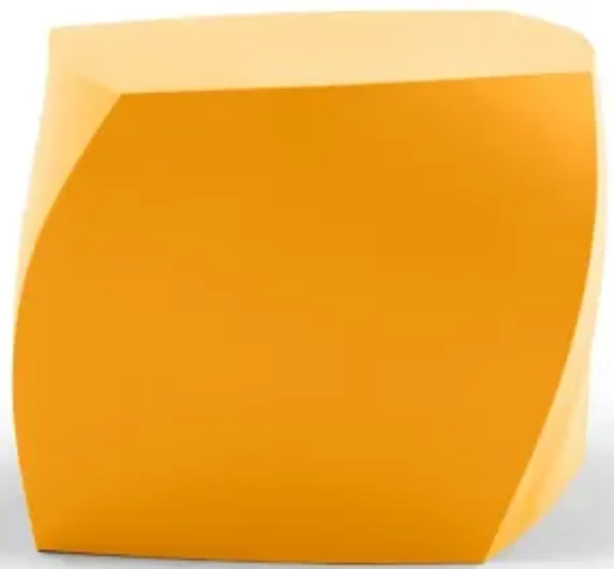 Left Twist Cube by Frank Gehry -  Yellow