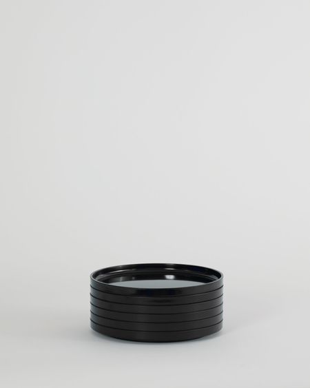 Max Dinnerware - Hellerware - Lella  Massimo Vignelli 7.5" Maxplate - Set of 6 / Black