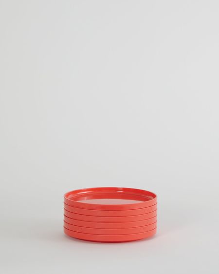 Max Dinnerware - Hellerware - Lella  Massimo Vignelli 7.5" Maxplate - Set of 6 / Orange